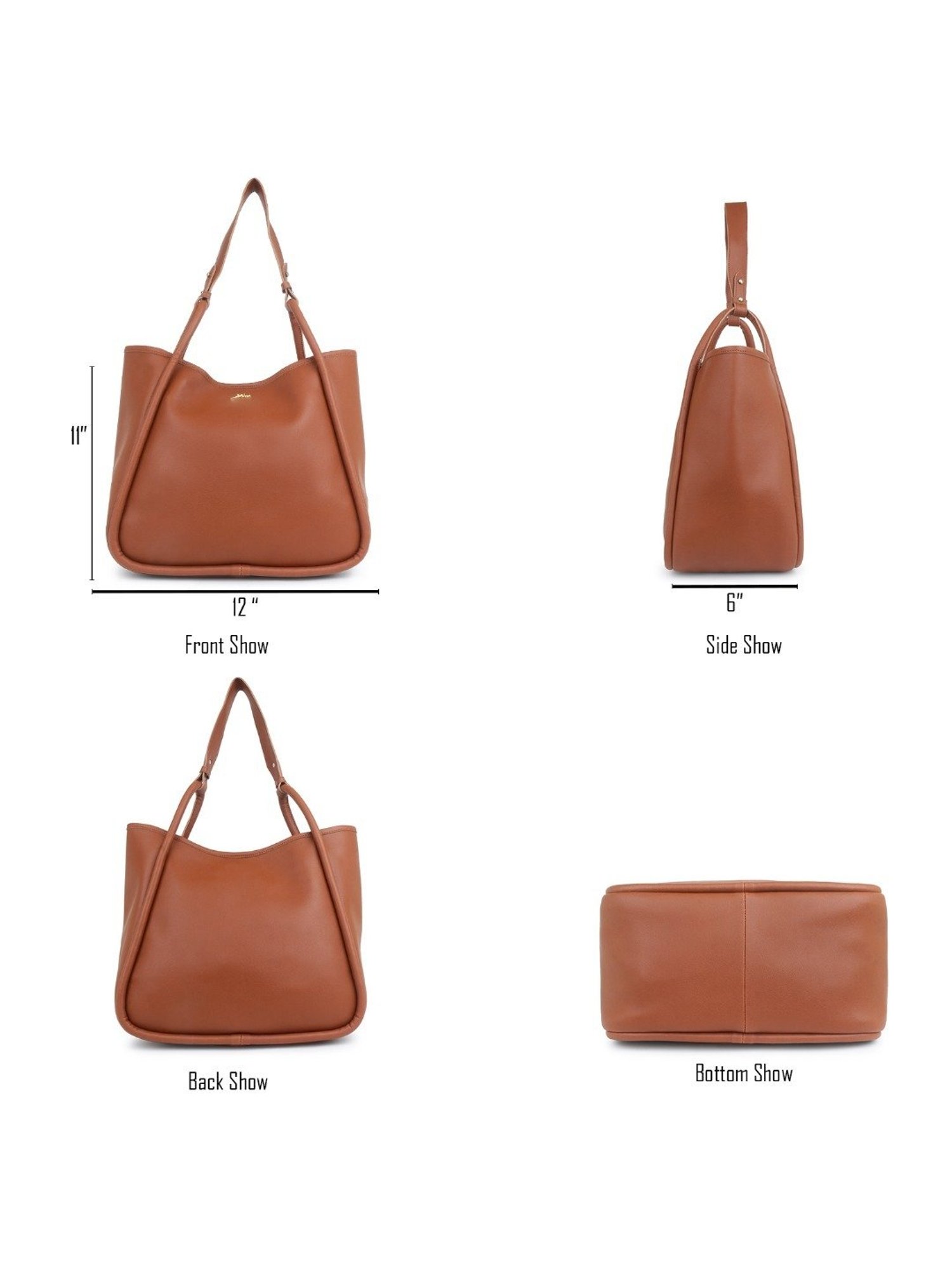 Yelloe Tan Large Shoulder Bag