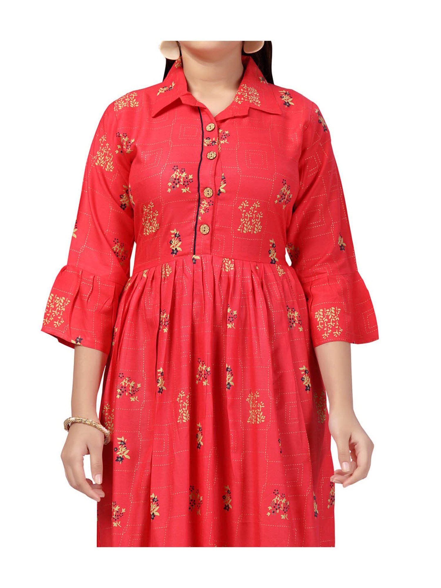 Peppermint Kids Navy Regular Fit Kurta Set