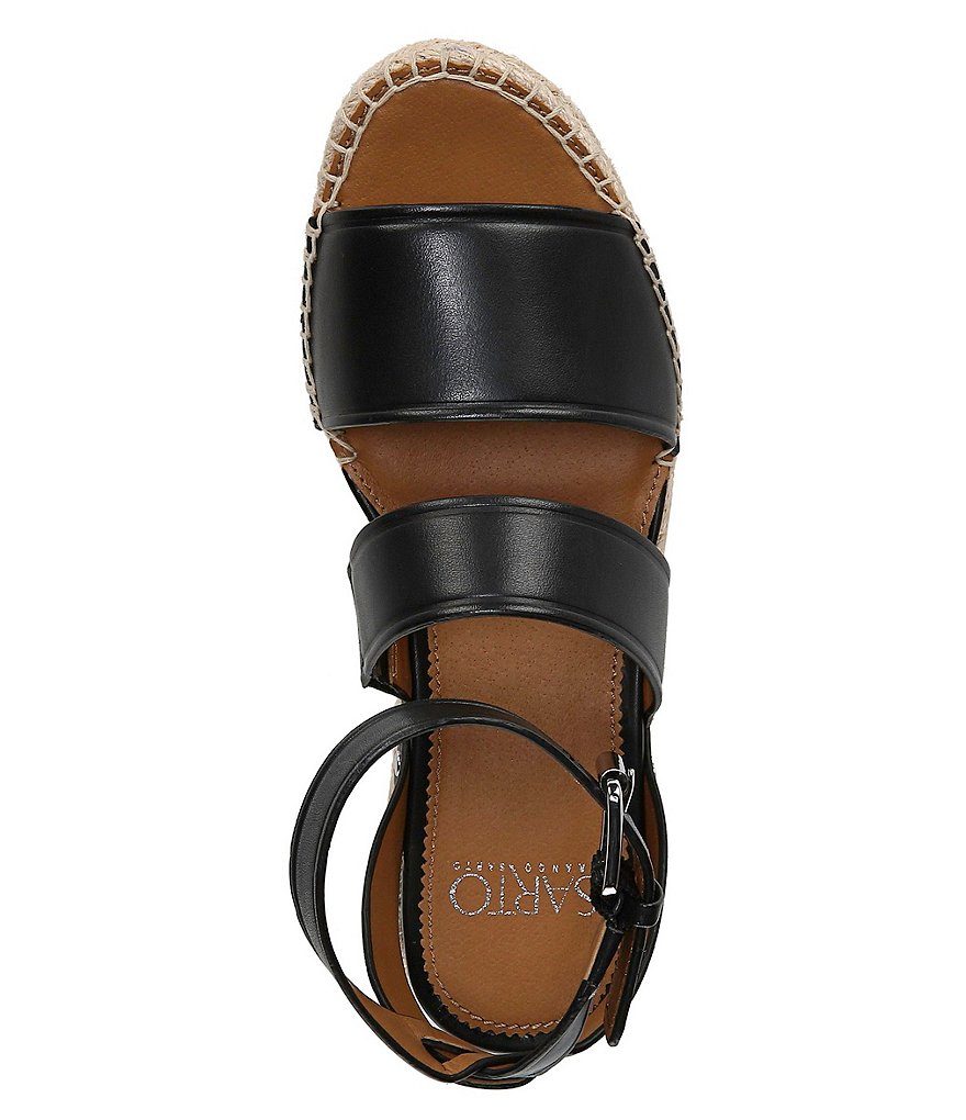 Sarto by Franco Sarto Calvin Leather Espadrille Platform Wedge Sandals