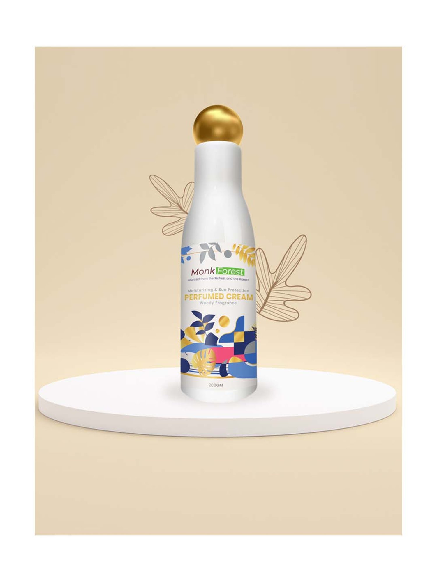 Monk Forest Perfumed Cream with Moisturizing & Sun Protection - 200 gm