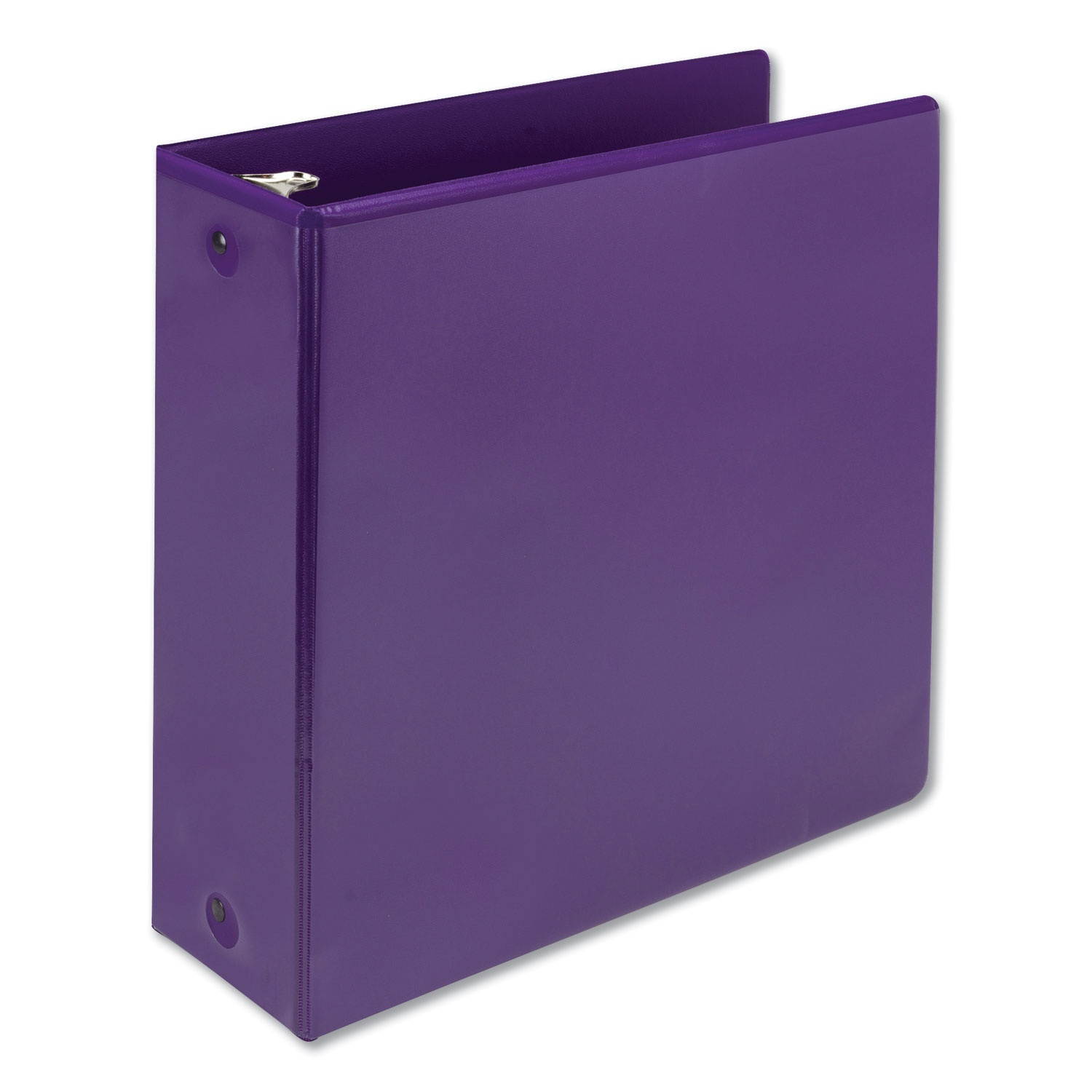 Samsill Economy Round Ring View Binders 3 Rings 4" Capacity 11x8.5 Purple 17398