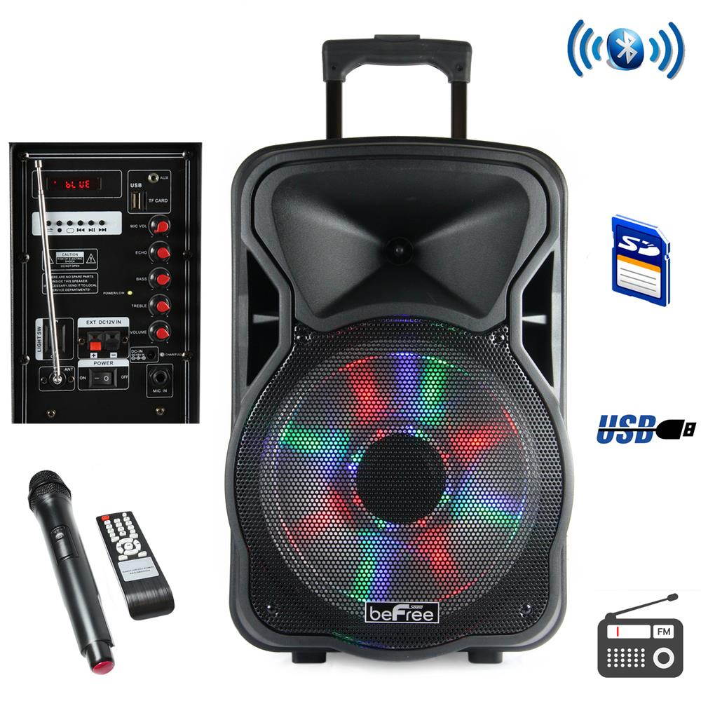 Befree Sound BFS-4400 12 in Bluetooth Rechargeable Party Speaker with Illuminatiing Light