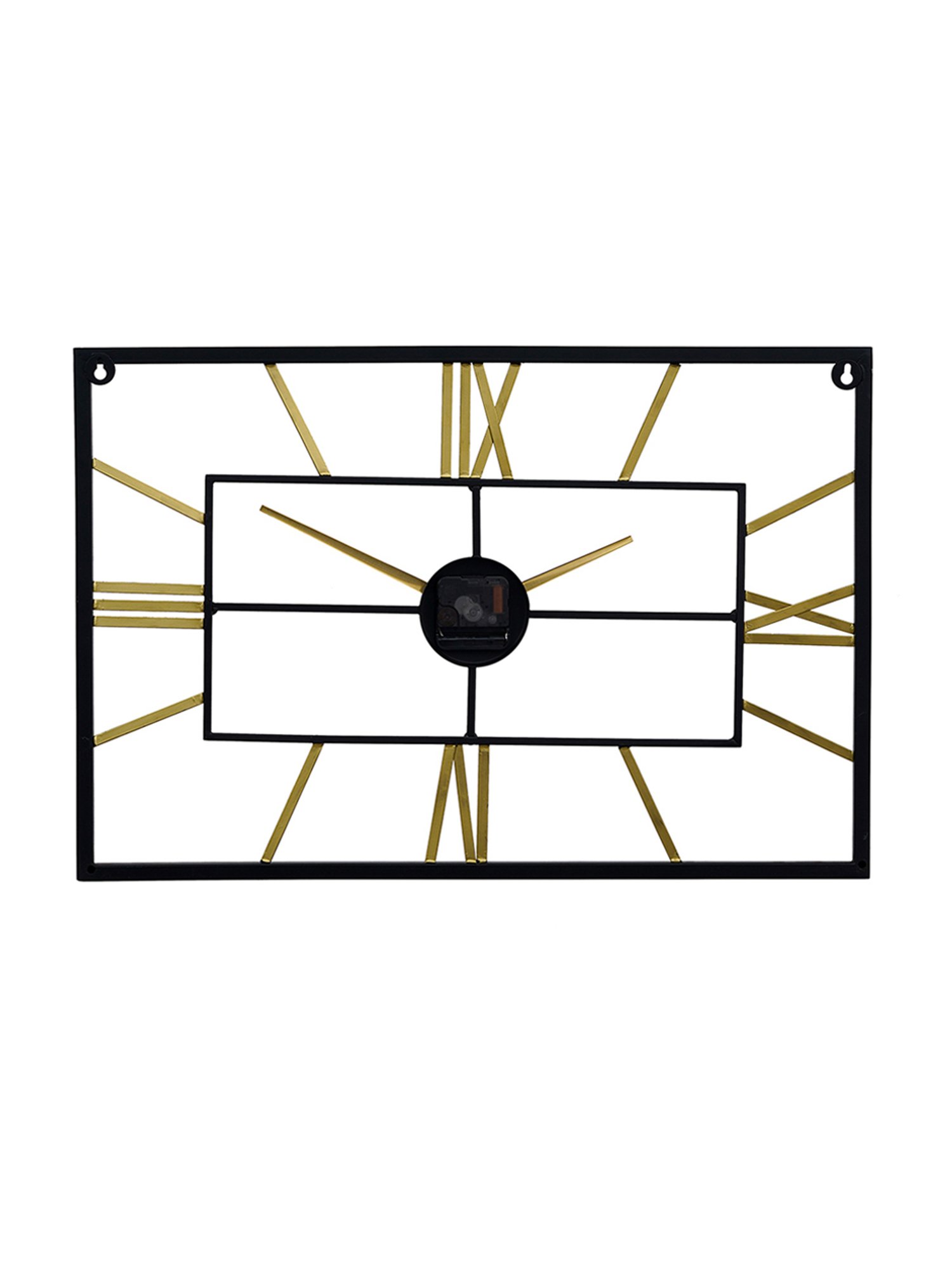 CHRONIKLE Elegant Black & Gold Iron Wall Clock