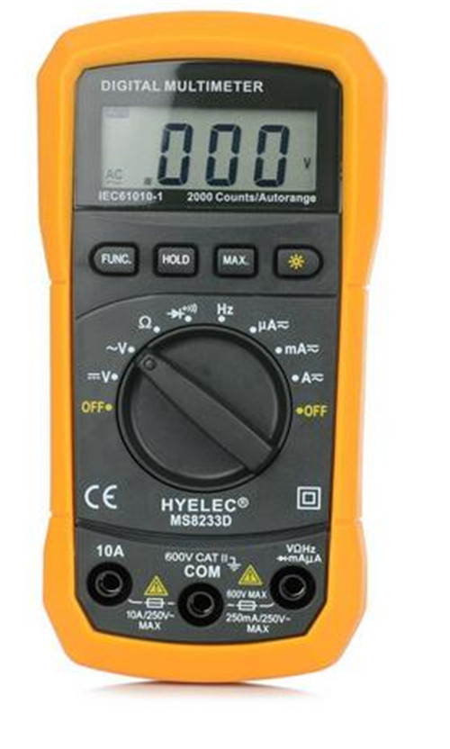 MS8233D 1.8" Manual Ranging Digital Multimeter