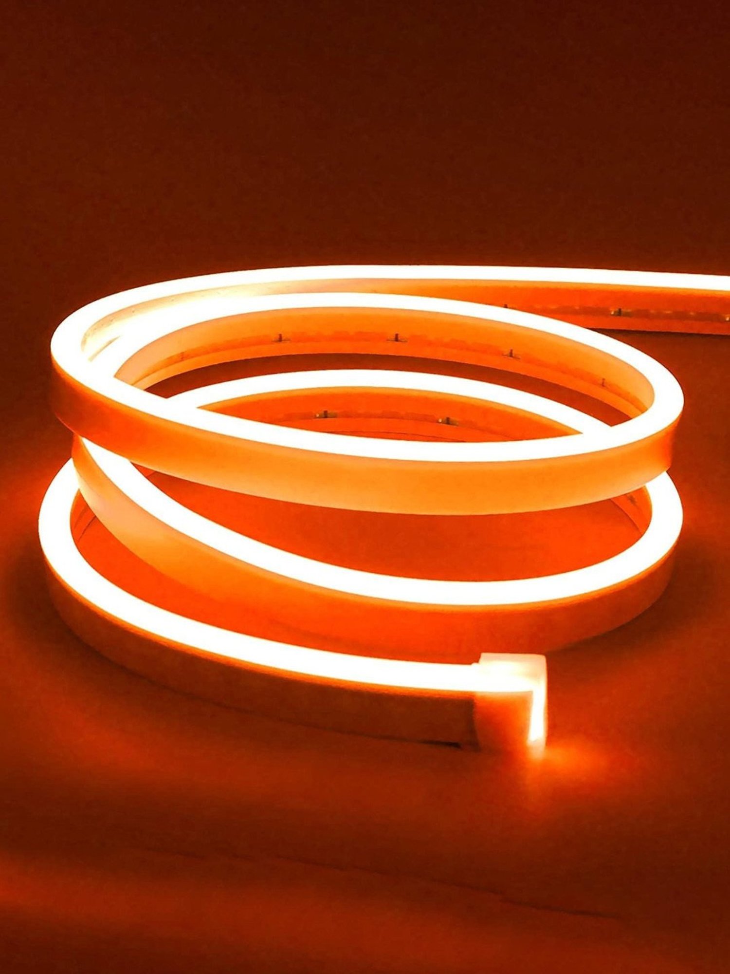 Xergy LED Neon Strip Lights 5Mtr, IP67 Waterproof Neon Rope Light for Home Decoration (Orange)