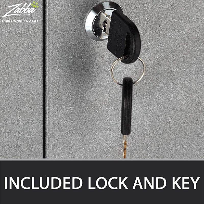 Metal Storage Cabinet - 71" Tall w/ Locking Doors & Adjustable Shelves - Steel Utility Cabinets For Garage, Office, Classroom, Kitchen Pantry -70.86" L x 31.5" W x 15.75" D | Black/Gray