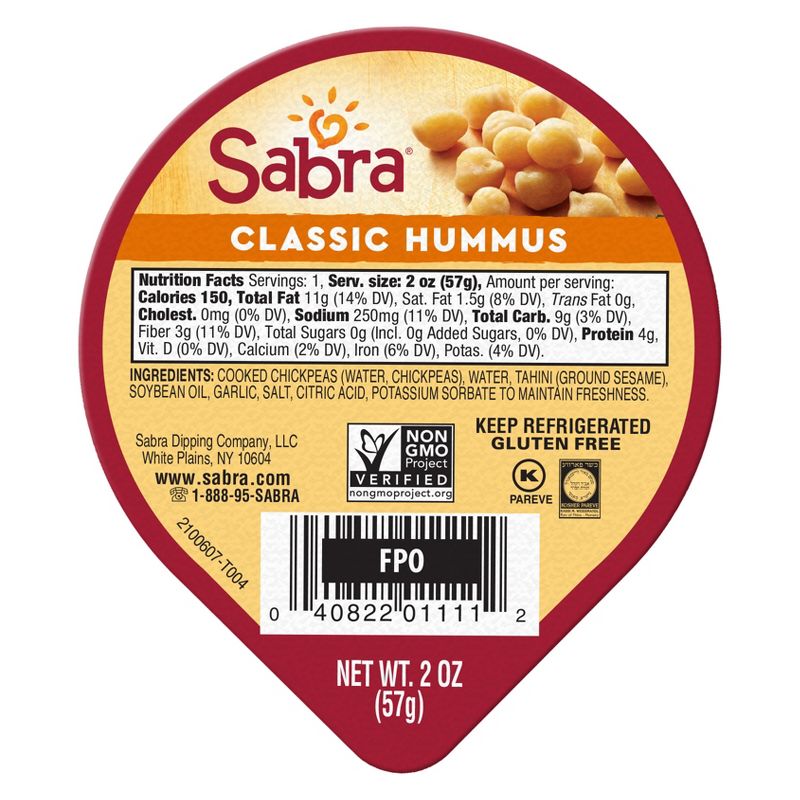 Sabra Classic Hummus Singles - 12oz/6ct