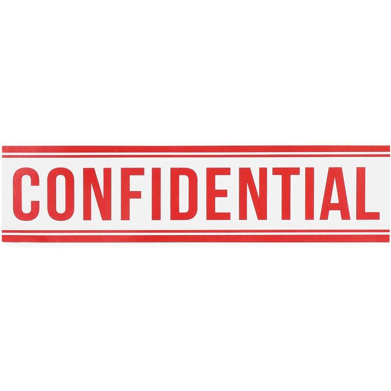 Stockroom Plus 600-Pack Confidential Instruction Labels, Red and White Sticker Roll (1 x 4 in)
