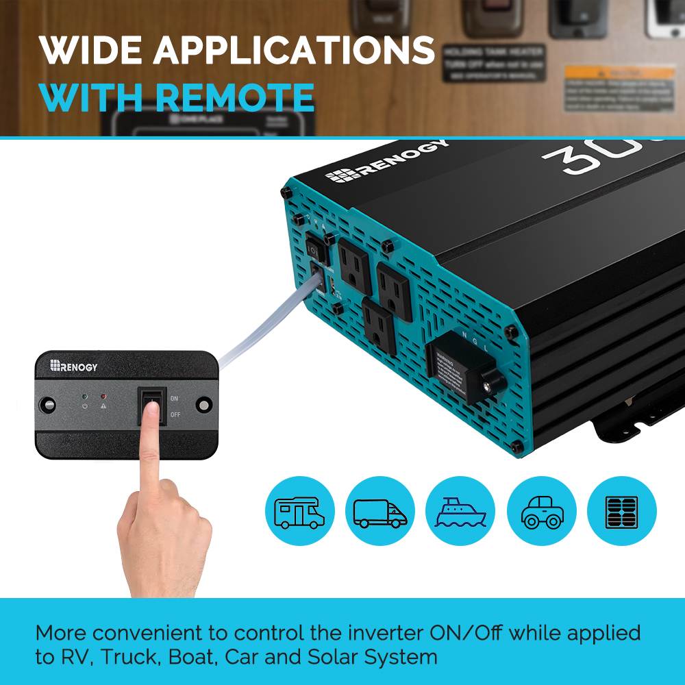 Renogy 3000W 12V Pure Sine Wave Inverter