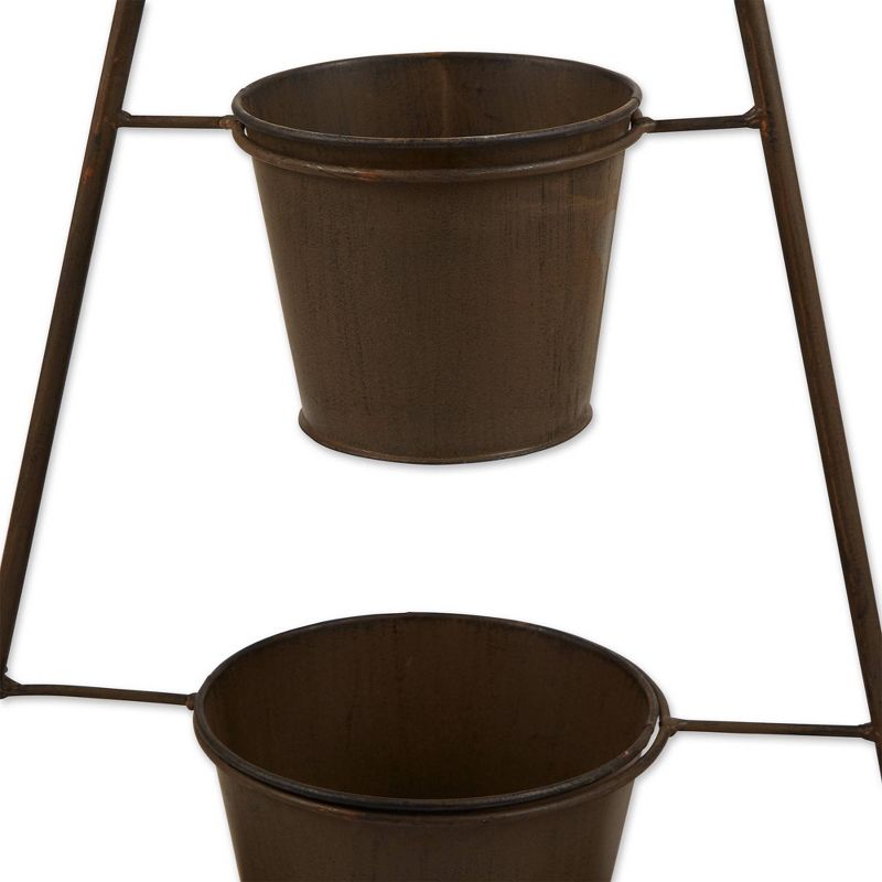 18.5" Indoor/Outdoor Metal Windmill Plant Stand Black - Zings & Thingz