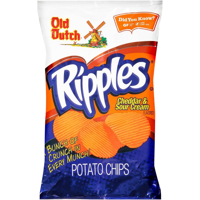 Old Dutch Ripples Cheddar Sour Cream Potato Chips - 8oz