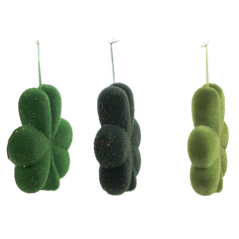 Saint Patricks 10.0" Set Of 3 Hanging Shamrocks Decor Decoration Decorate Green  -  Decorative Figurines
