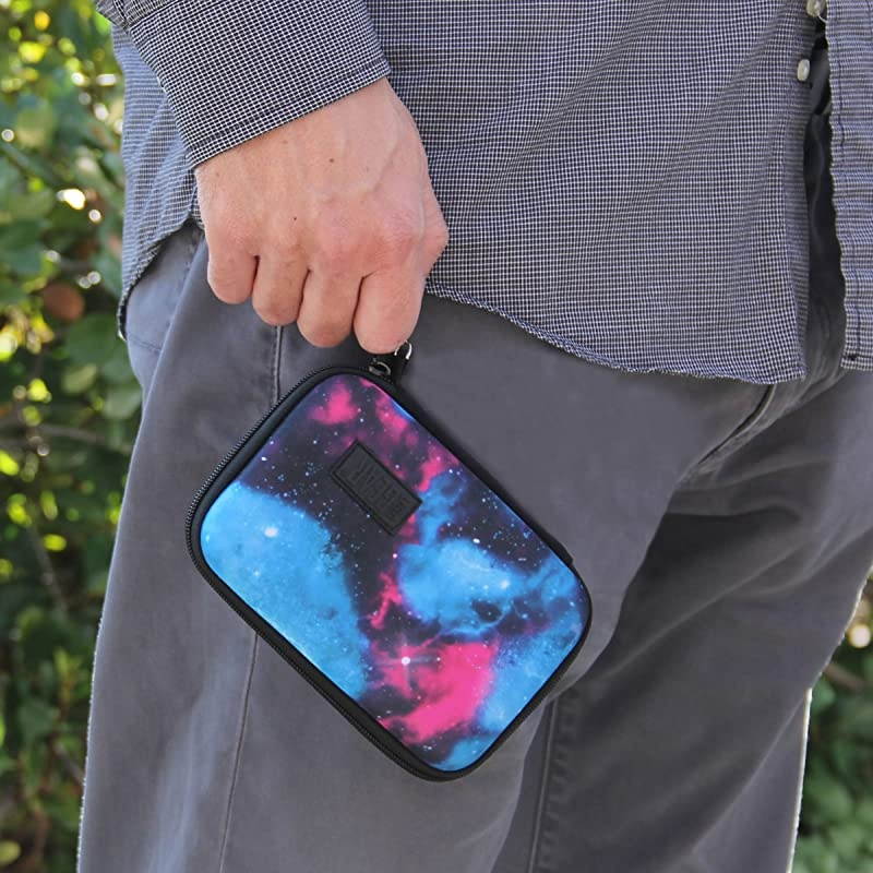 Protective Hard Shell Digital Voice Recorder Slim Case Audio Recorder Box for Lectures with Hard Shell Exterior Attachable Wrist Strap Interior Accessory Pocket Galaxy