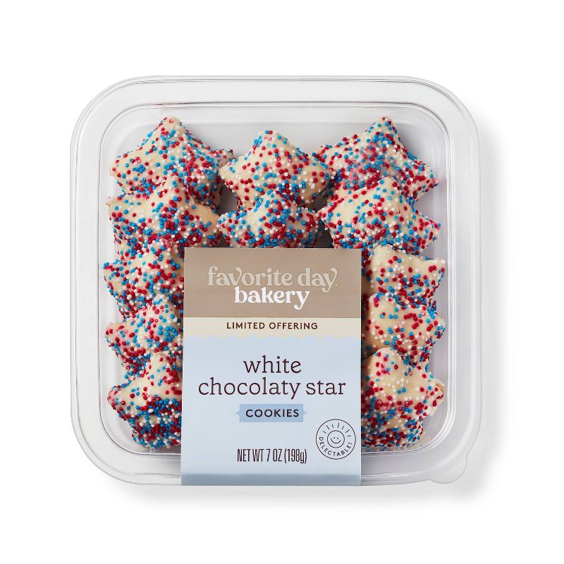 White Chocolaty Star Cookies - 7oz - Favorite Day™
