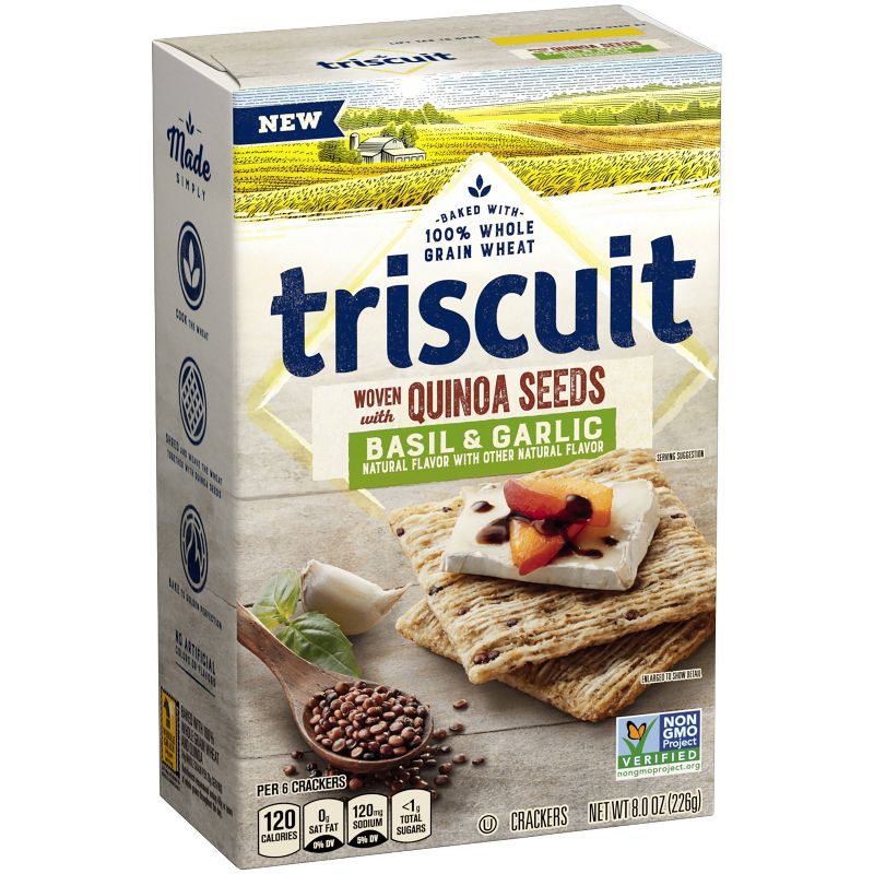 Triscuit Basil and Garlic with Quinoa Grain Crackers - 8oz