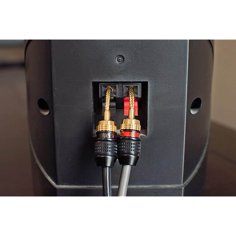 Flex Pin Banana Plugs for Spring Loaded Speaker Terminals, 6 Pairs Gold Plated Plugs