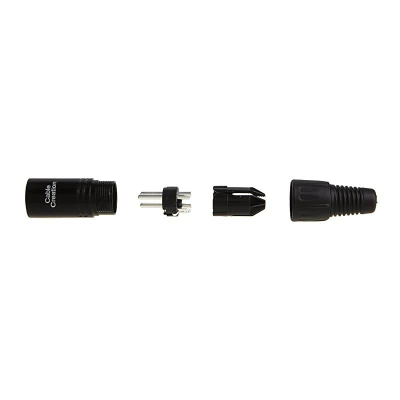 5-Pair] XLR 3 Pin Male/Female Audio Mic Microphone Connector, Black Housing