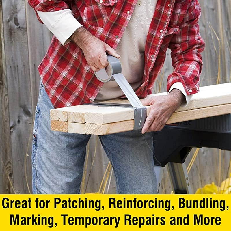 Grade Duct Tape, Silver, 48mm x 32m (1.88 Inch x 35 Yards), 8.27mil Thick (Pack of 3)