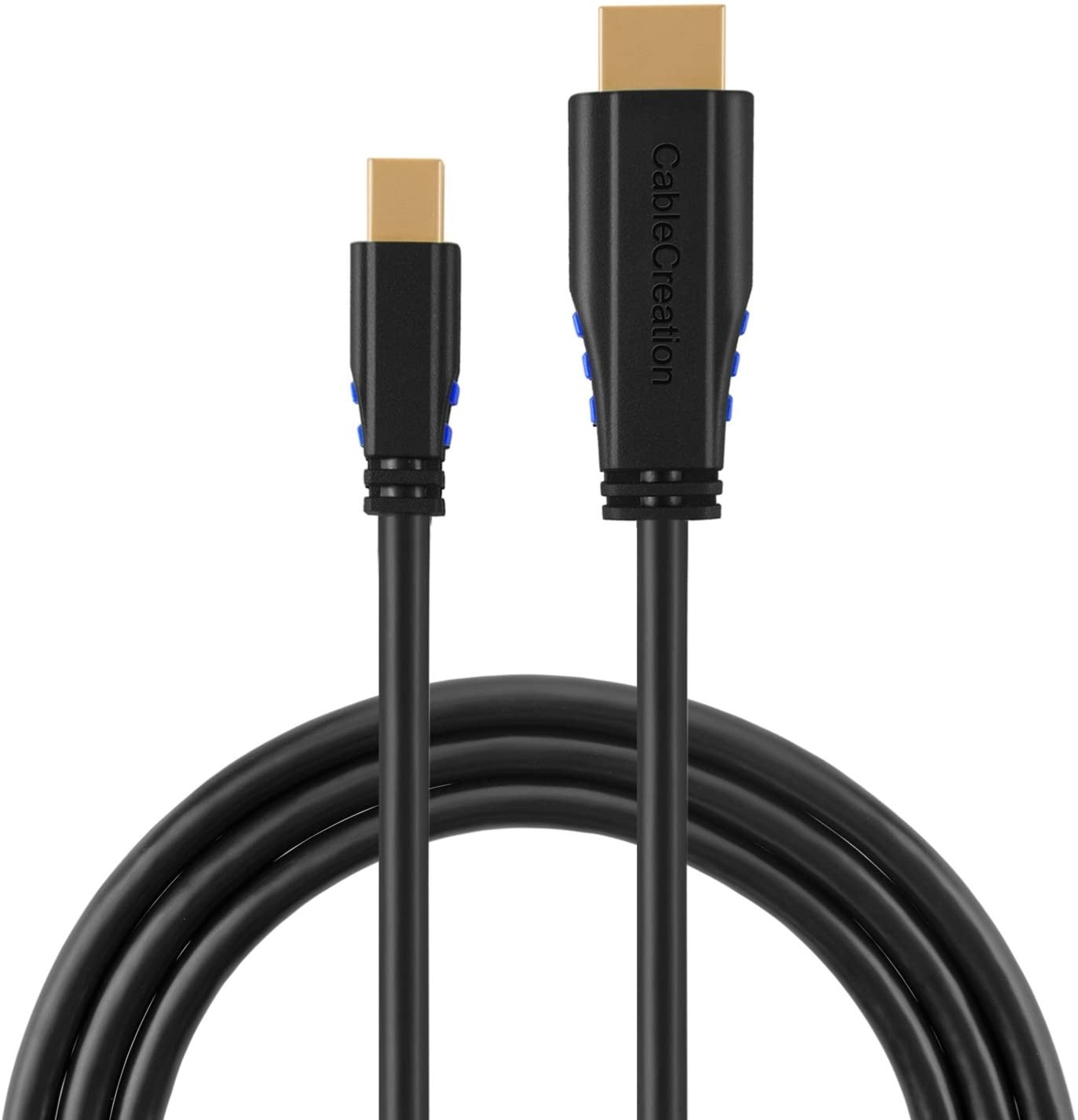 Mini DP to HDMI Cable 6FT CableCreation 4K Mini DisplayPort (Thunderbolt 2) to HDMI AV HDTV Adapter Compatible with MacBook iMac Surface Pro 6 Black1.8M