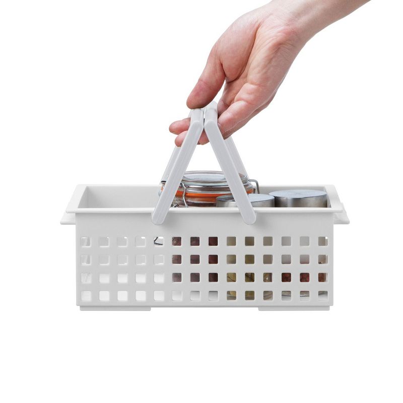 Like-It  Stacking Plastic Storage Organizer Basket Tote, Gray (6 Pack)