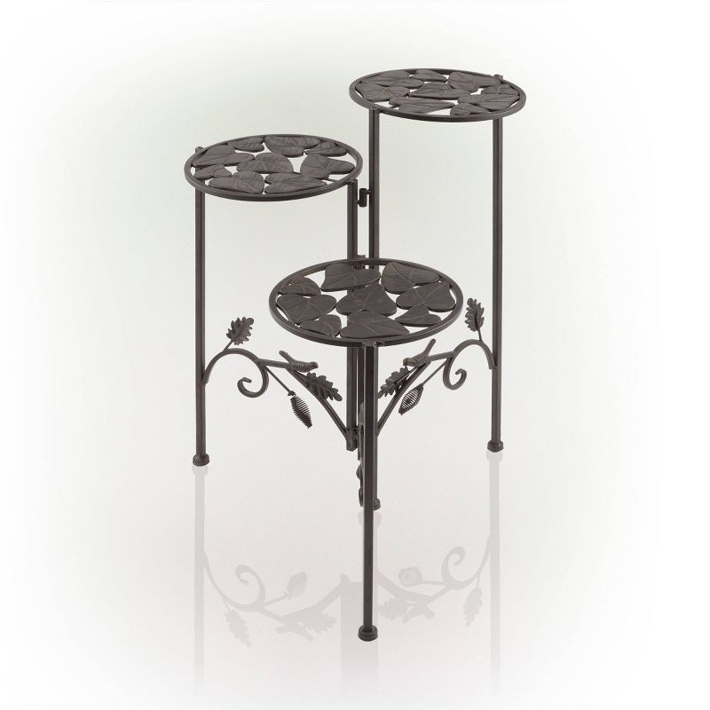 23" 3-Tier Iron Plant Stand - Alpine Corporation