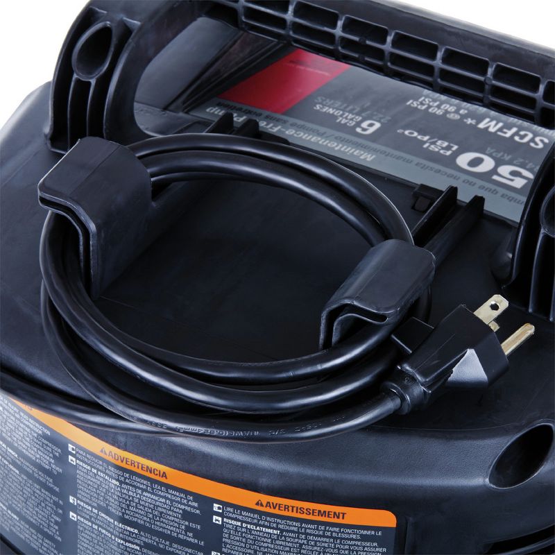 Porter-Cable C2002R 0.8 HP 6 Gallon Oil-Free Pancake Air Compressor