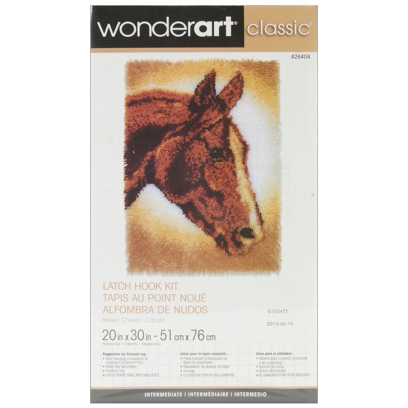 Wonderart Classic Latch Hook Kit 20"X30"-Horse