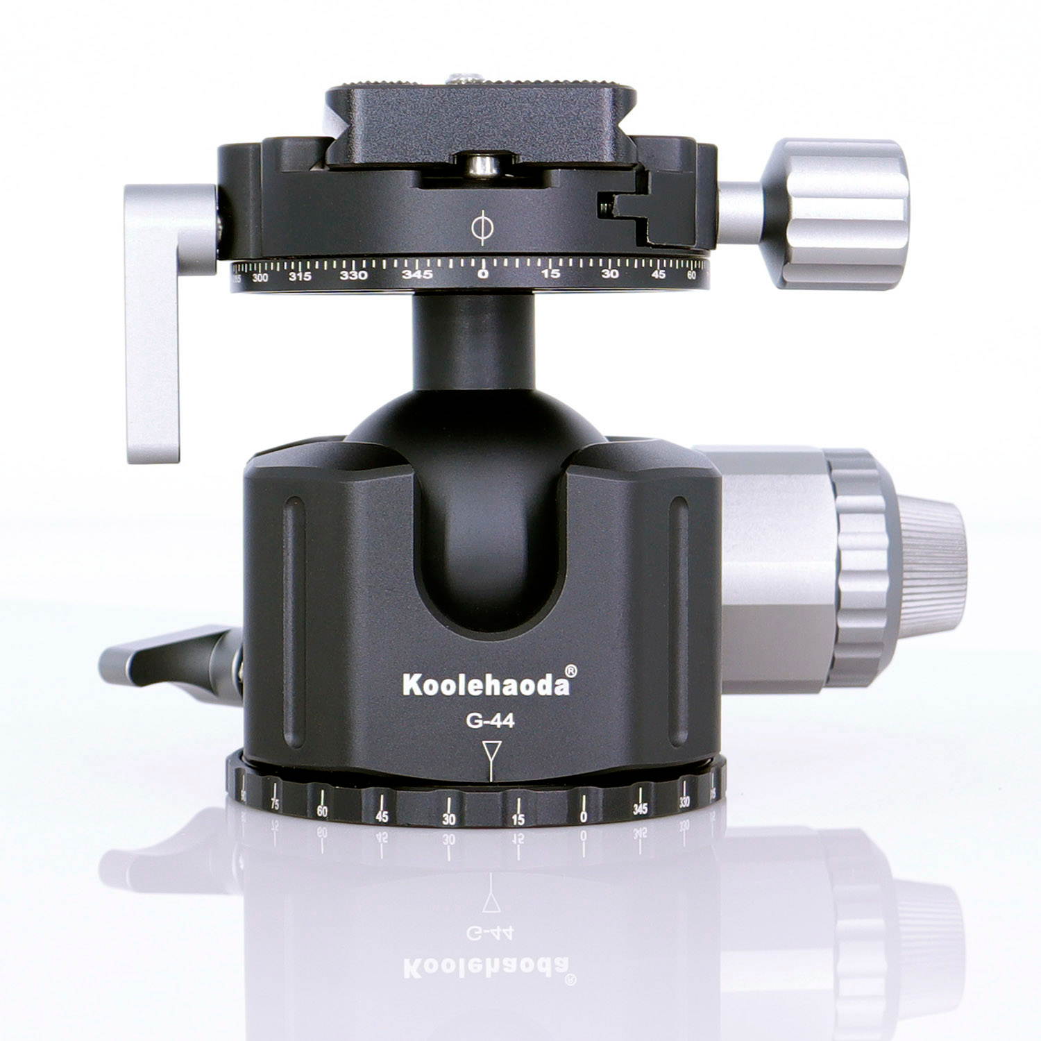 koolehaoda G44 Low Profile Ball Head,Double Panoramic Head with Quick Release Plates for Tripod,Monopod,DSLR,Camcorder,Max Load 51lbs/23kg