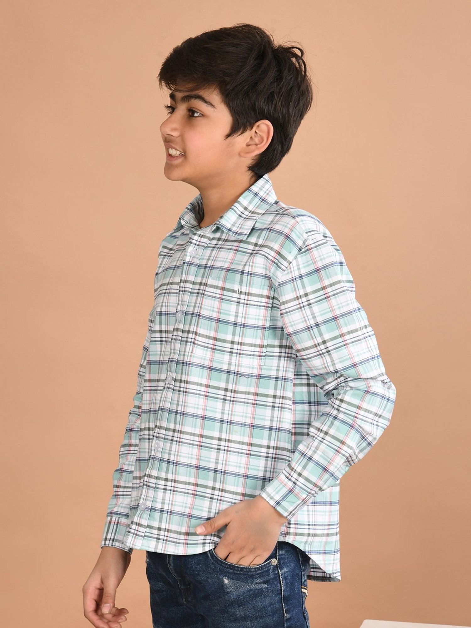 LilPicks Kids Multicolor Checks Full Sleeves Shirt