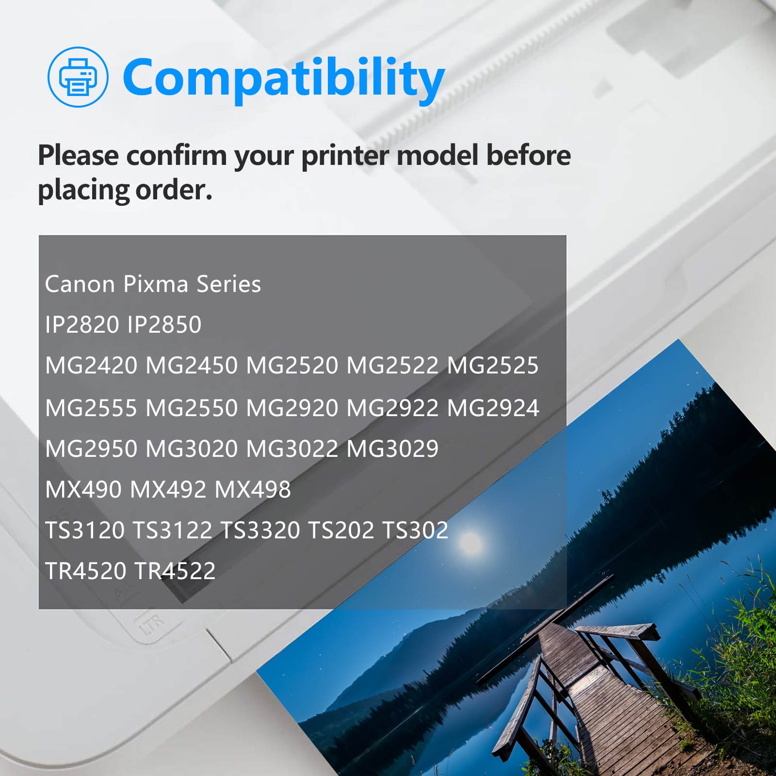 GREENCYCLE Ink Cartridge Compatible PG-245XL CL-246XL (2 Black & 1 Color) 3 Pack for Canon PIXMA Printer - Show Ink Level