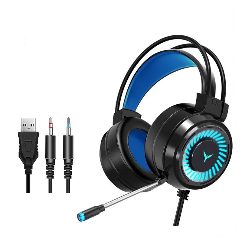 2 PCS G58 Head-Mounted Gaming Wired Headset with Microphone, Cable Length: about 2m, Color:Black