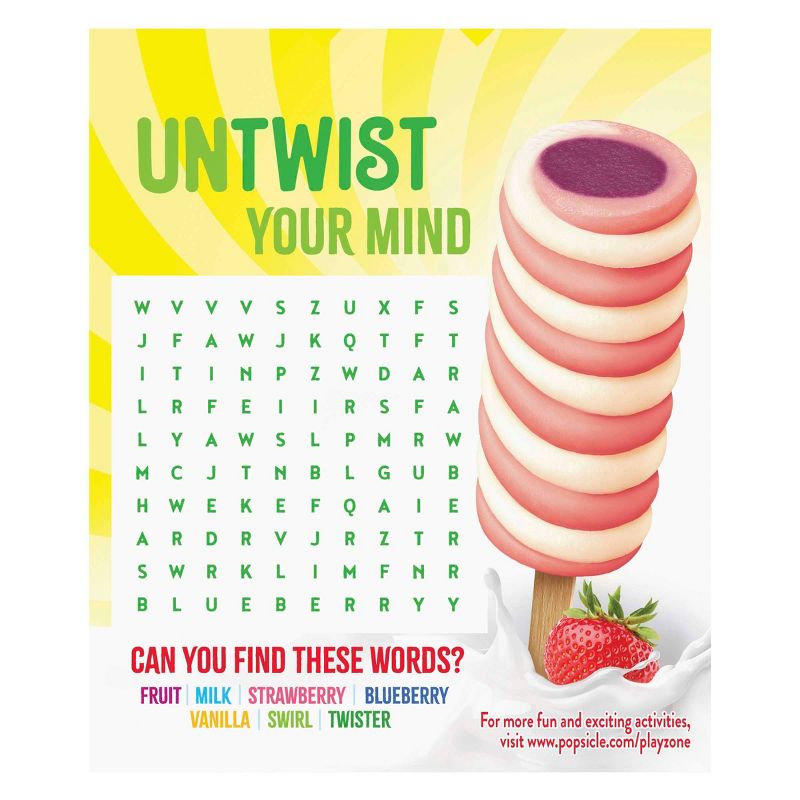 Popsicle Fruit Twister Blueberry Strawberry & Vanilla - 6ct/16.2oz