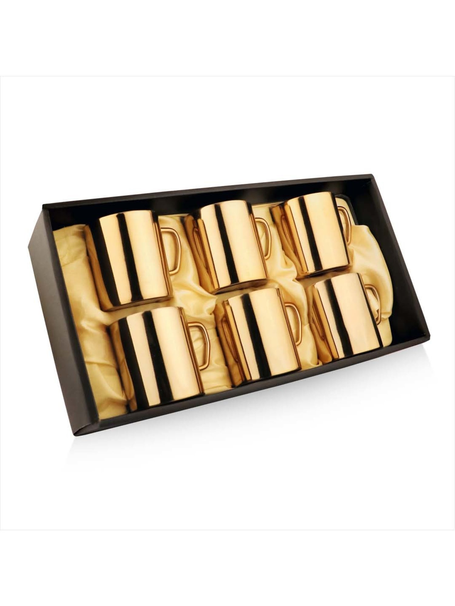 Femora Black Ceramic Coffee Mugs (0.36 L) - Set of 4