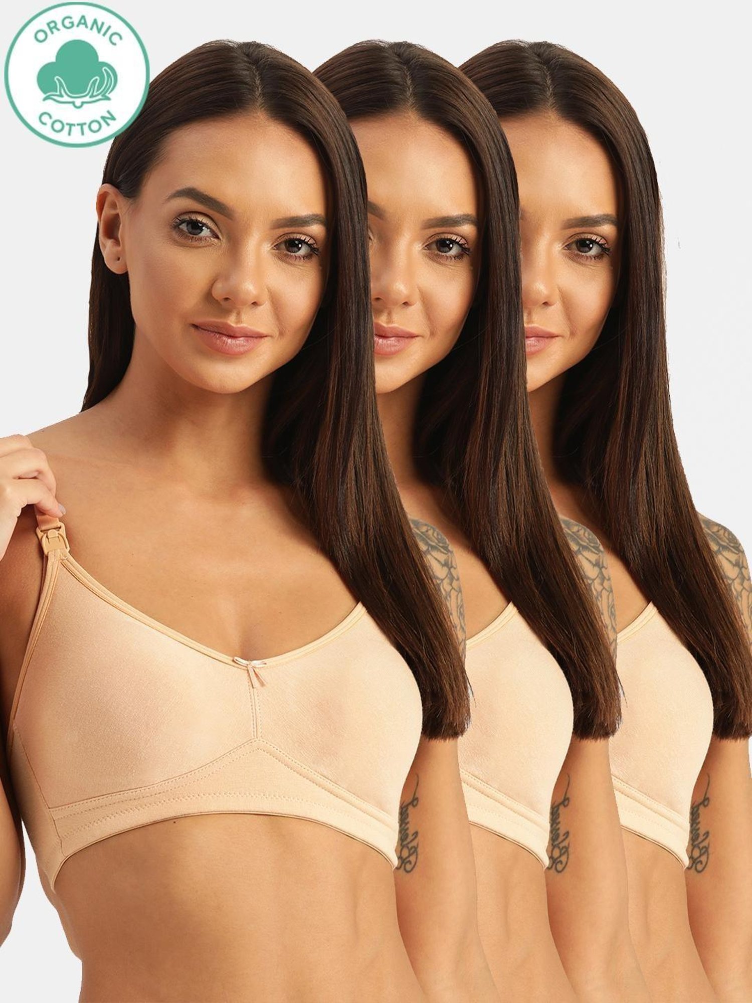 Inner Sense White Non Wired Non Padded Nursing Bra