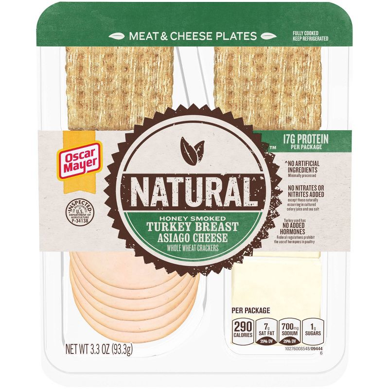 Oscar Mayer Natural Plate - Turkey and Asiago Cheese - 3.3oz