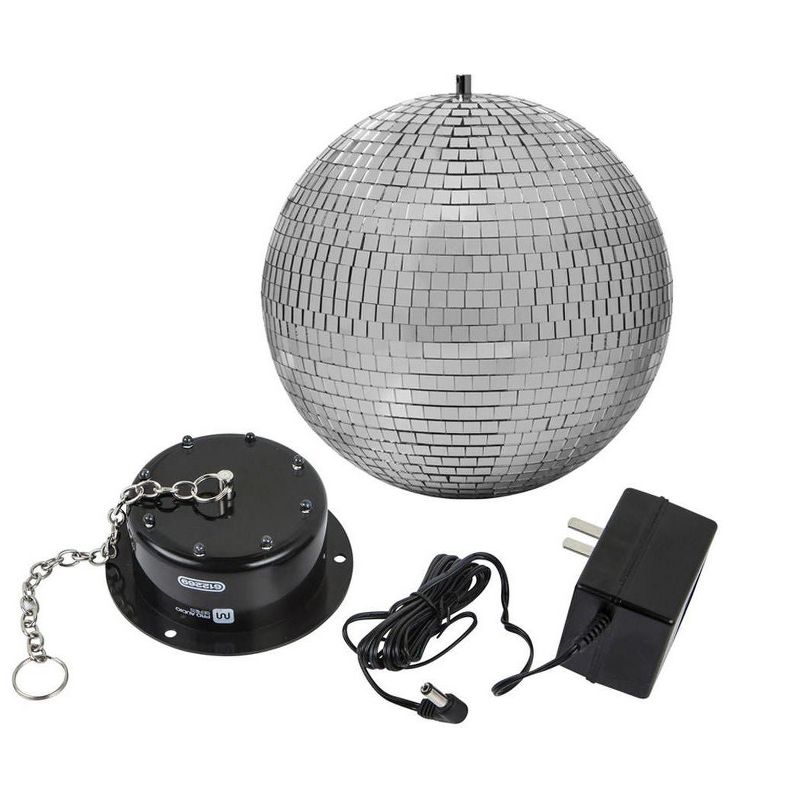 Monoprice Mirror Ball & Motor - 8in, With LED Lights, Perfect for parties, dances, concerts, DJ performances, & family gatherings - Stage Right Series