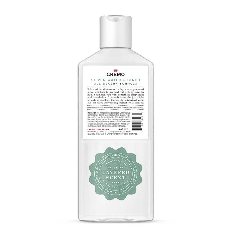Cremo Body Wash Silver Water & Birch - 16oz