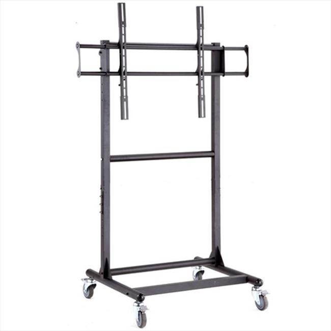 Cotytech Adjustable Ergonomic Mobile TV Cart For 56 inch - 70 inch With No Shelf