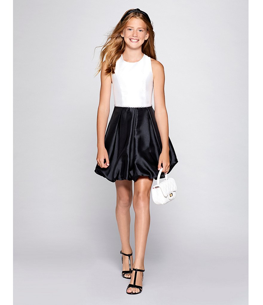 Xtraordinary Big Girls 7-16 Color Block Bubble Hem Dress