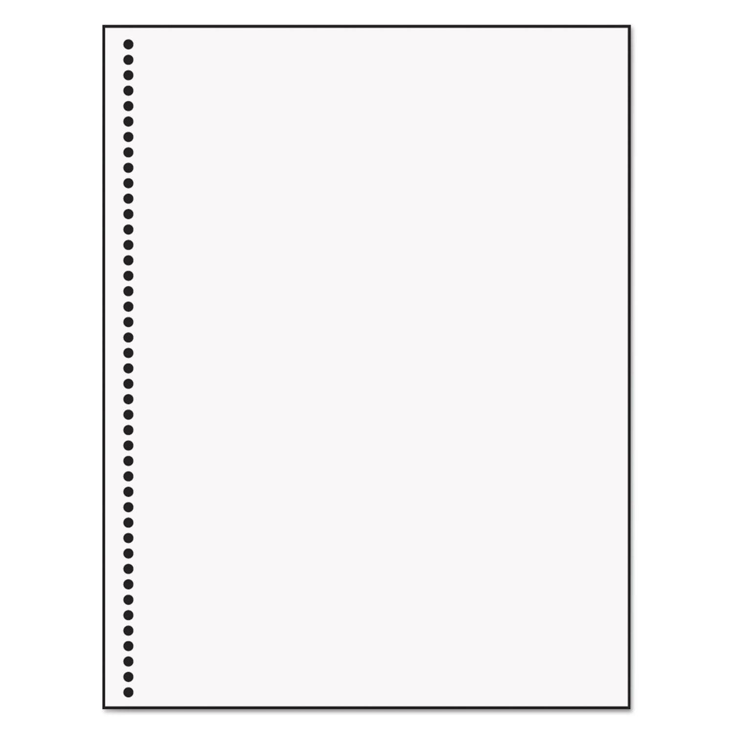 Office Paper, Perforated 3 1/2" Horizontal From Bottom, 8 1/2 X 11, 24lb, 500/rm