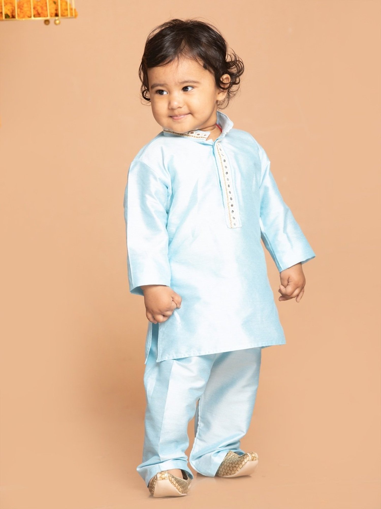 VASTRAMAY SISHU Aqua Blue Embroidered Kurta Set