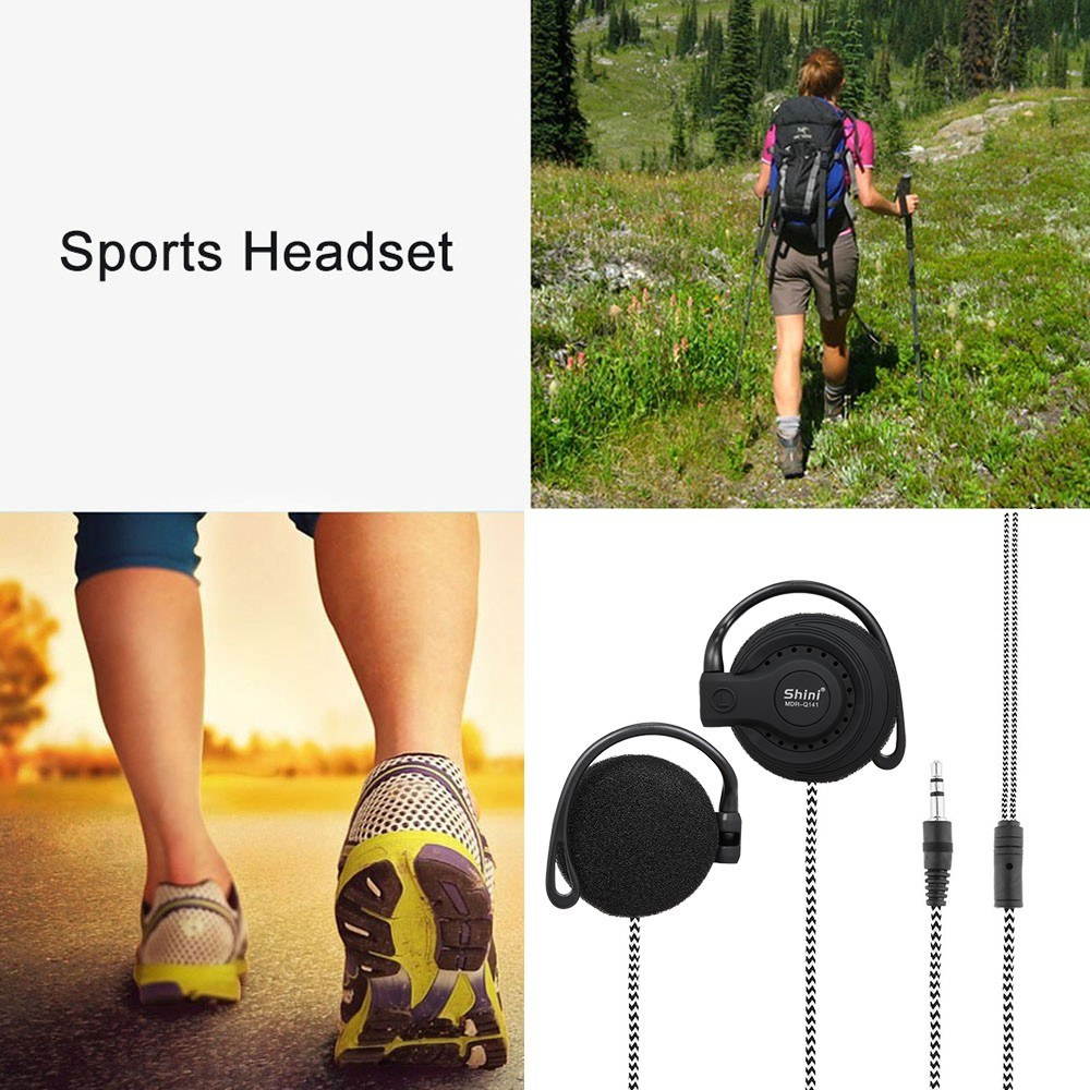 3.5mm Wired Gaming Headset On-Ear Sports Headphones Ear-hook Music Earphones for Smartphones Tablet Laptop Desktop PC