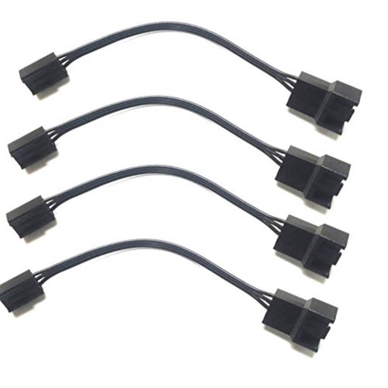 4pin pwm to 3pin standard fan adapter cable 4 pack