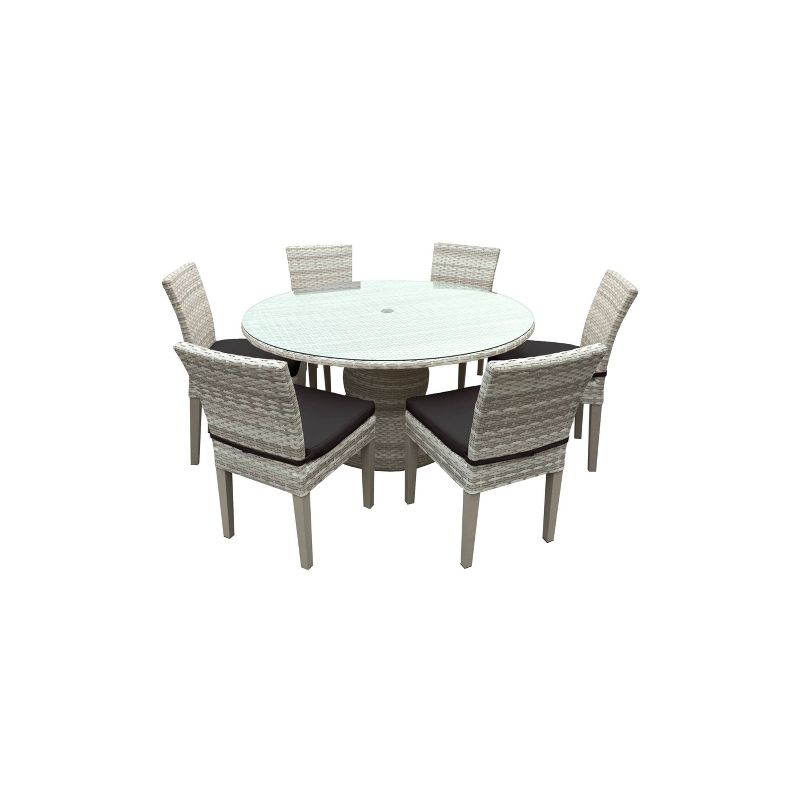 Fairmont 7pc Patio Dining Set - Black - TK Classics