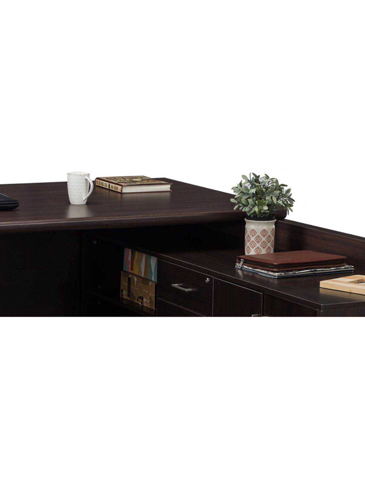 Durian Theon Brown Engineered Wood Office Desk