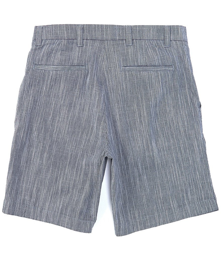 Roundtree & Yorke Big and Tall 9#double; and 11#double; Inseam Flat Front Slub Shorts