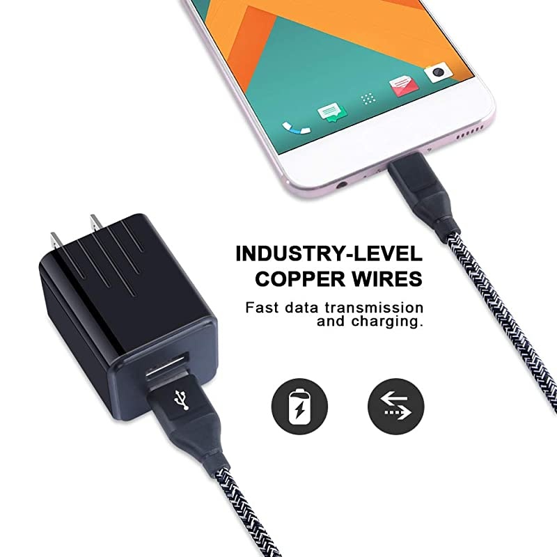 Plug harger Fast harging Type ord ompatible with Samsung S10 S10E S8 S9 Edge Plus A20 A10E A50Galaxy Tab S3 S4 LG G8 G7 ThinQ V20 V30 V40 G5 G6 Moto G7 Power G7 Play G7 G6 Plus Z2 Z3 Z4