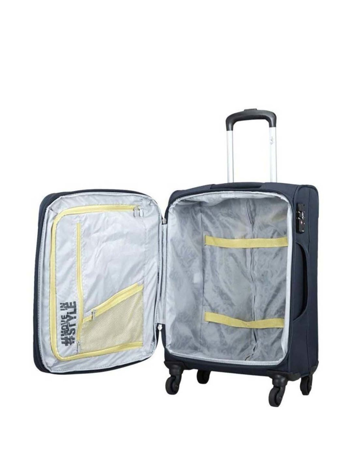 Skybags Quartz Blue Printed Soft Large Trolley Bag - 52 cm