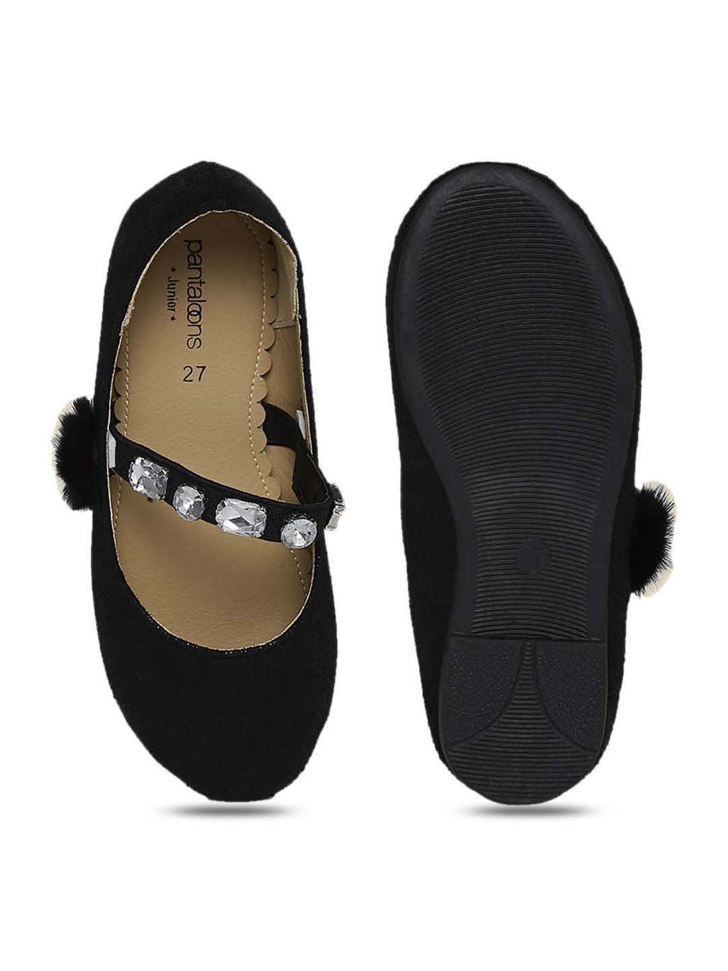 Shoetopia Kids Black Toe Ring Sandals