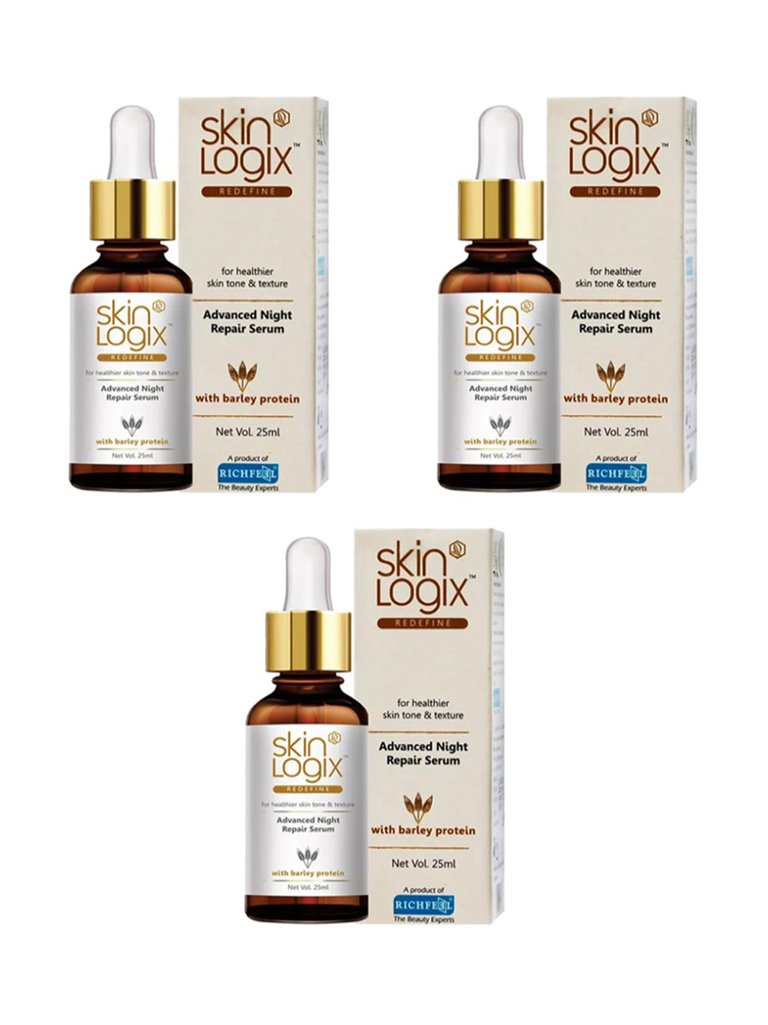 Richfeel Skin Logix Redefine Advanced Night Repair Serum - Pack of 3